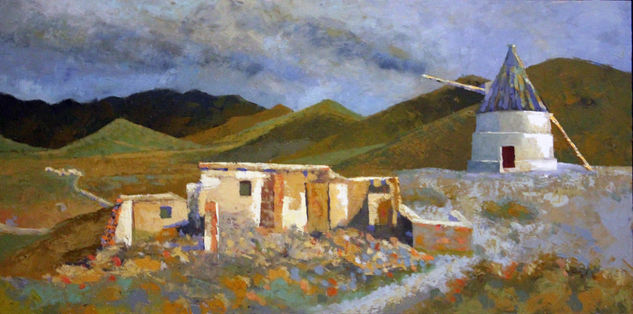 Molino de Genoveses II Oil Panel Landscaping