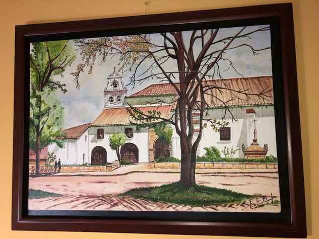 Iglesia San Diego Oil Canvas Landscaping