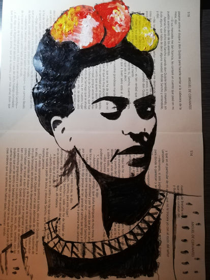 cuadro moderno y originales, pintura,frida kahlo cuadros Acrylic Paper Portrait