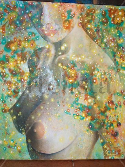 "Mujer Galactica" Oil Canvas Figure Painting