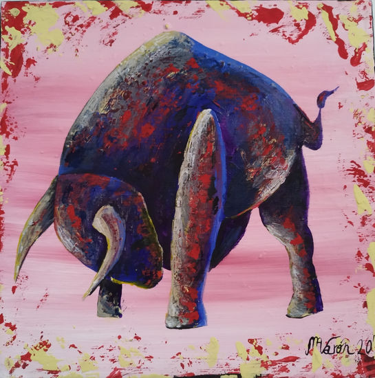 Bull #7 Acrylic Canvas Animals