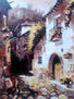 Calle Tipica de Granada. Acrilico sobre lienzo