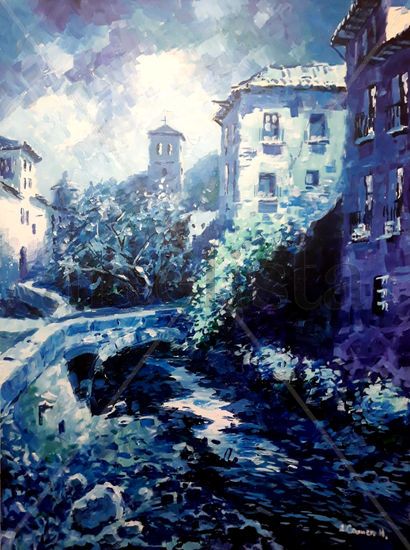 Carrera Darro, Granada. Acrilico sobre lienzo Acrylic Canvas Landscaping