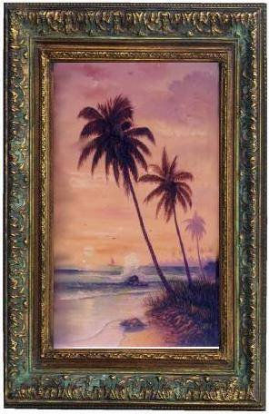 atardecer playero Oil Canvas Landscaping