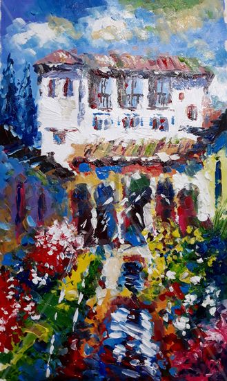 Generalife. Alhambra. Granada. Acrilico sobre lienzo Acrylic Canvas Landscaping