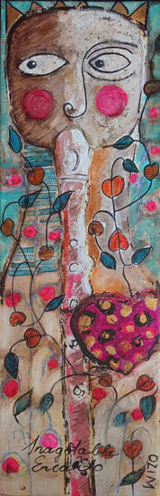 Inagotable encanto Mixed media Canvas Figure Painting