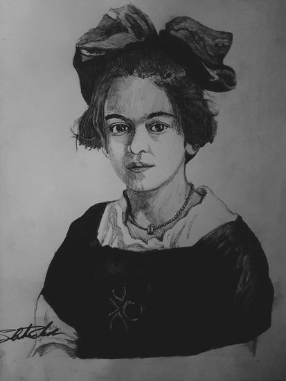 Retrato | Frida Kahlo de infante Grafito