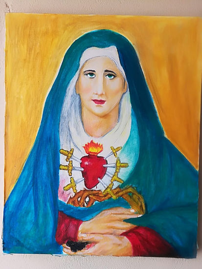 La dolorosa de Gutiérrez Óleo Lienzo Retrato