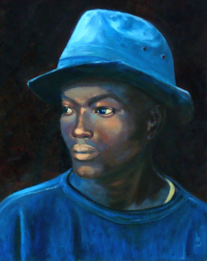 Blue hat