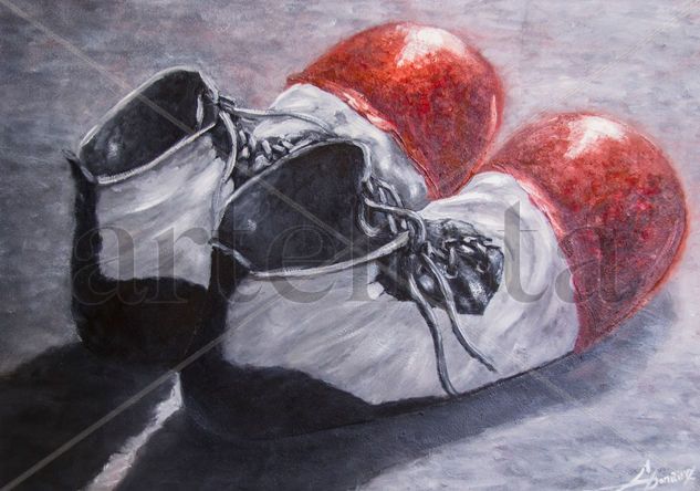 Zapatones de payaso Oil Panel Still Life Paintings