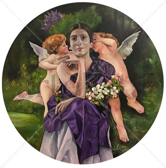 Canción de primavera Oil Canvas Figure Painting