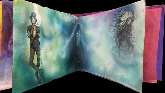 KISS ME AGAN(libro de artista)(detalle de página interior)