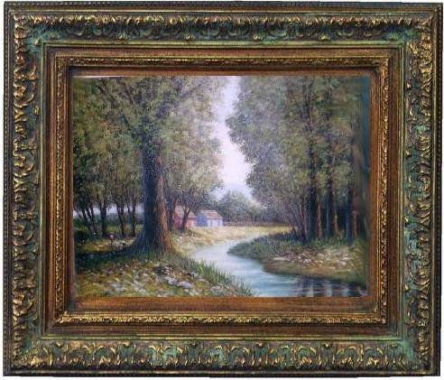 paisaje con riachuelo Oil Canvas Landscaping