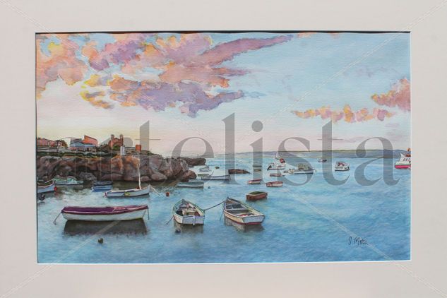 Tabarca Watercolour Card Marine Painting