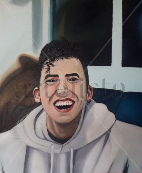 Sonrisa de invierno Oil Canvas Portrait