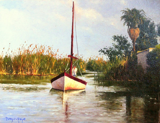 La barca Oil Canvas Marine Painting