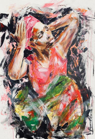 Lura Acrylic Textile Figure Painting