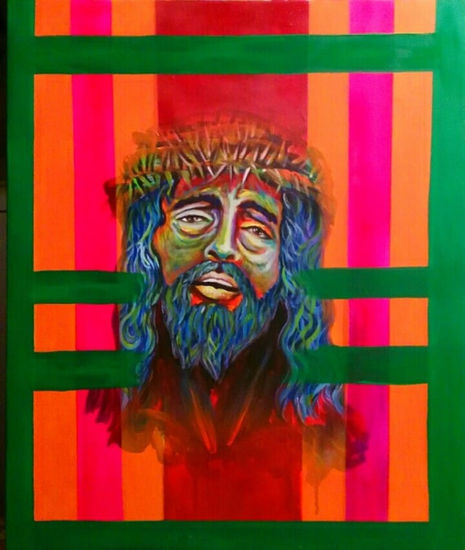 JESUS LENCA, PINTURA HONDUREÑA Acrylic Canvas Portrait