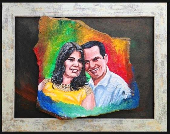 ARTE EN PIEDRA, PAREJA HONDUREÑA Acrylic Others Portrait