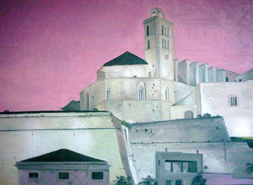 La Catedral de Ibiza Oil Canvas