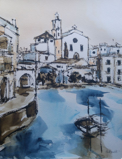 Cadaqués Watercolour Paper Marine Painting