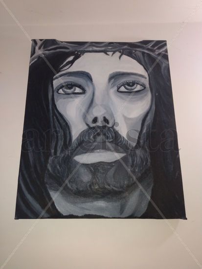 Jesus a blancos y negros Oil Canvas Portrait