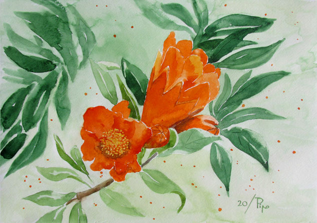 granado Watercolour Paper Floral Painting