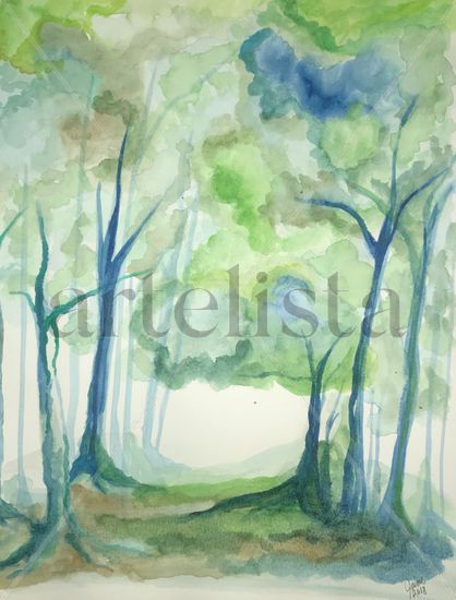 Al Final del Camino Watercolour Paper Landscaping