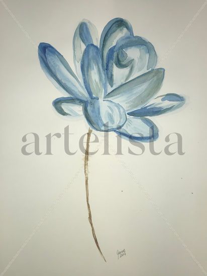 La Flor 01 Watercolour Paper Floral Painting