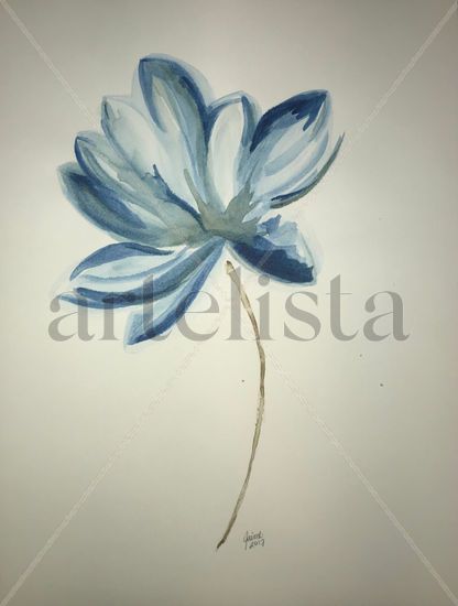 La Flor 02 Watercolour Paper Floral Painting