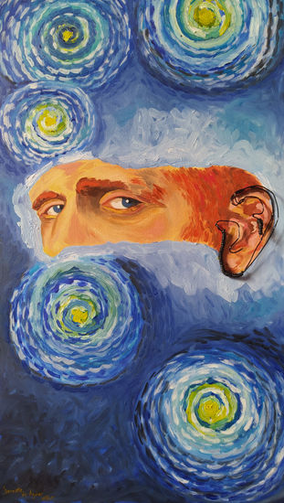 LA MIRADA DE VINCENT VAN GOGH, SERIE PSICOSIS Óleo Lienzo Retrato