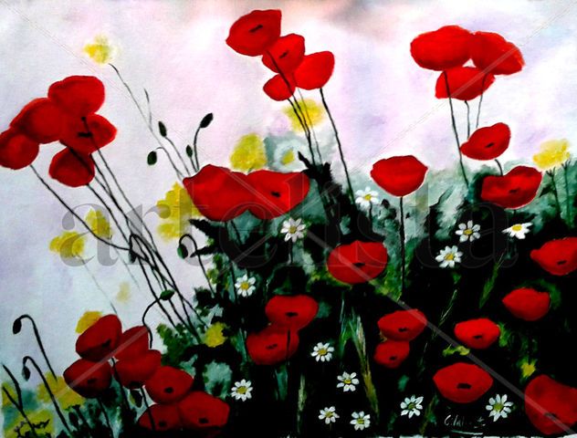 Amapolas obra de Gilaberte
