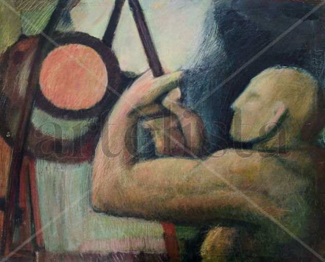 Tensión muscular Oil Canvas Figure Painting