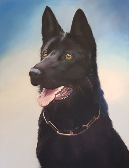 Retrato de perro Pastel Papel Animales