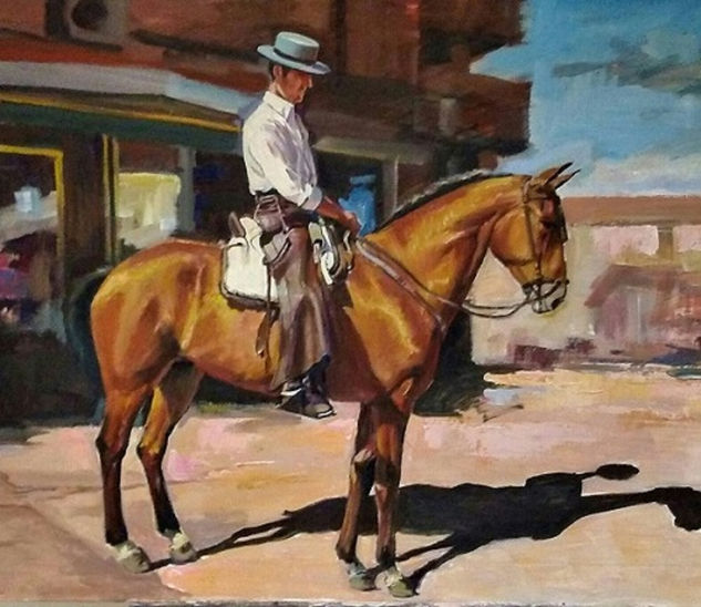 jinete talaverano Oil Canvas Portrait