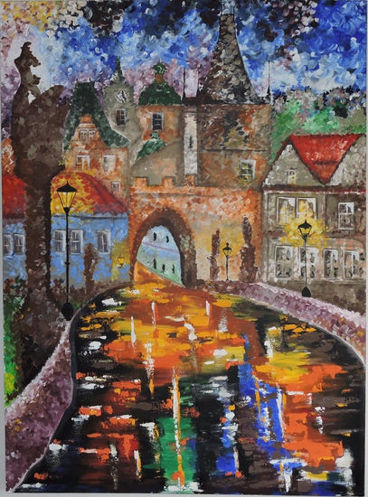 Praga brillante Acrylic Canvas Others