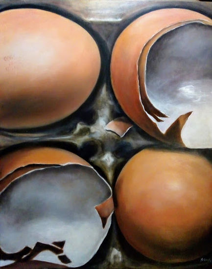 HUEVOS Acrylic Canvas Still Life Paintings