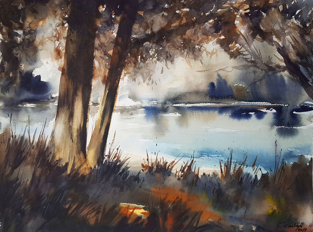 rio miño en rabade Watercolour Paper Landscaping