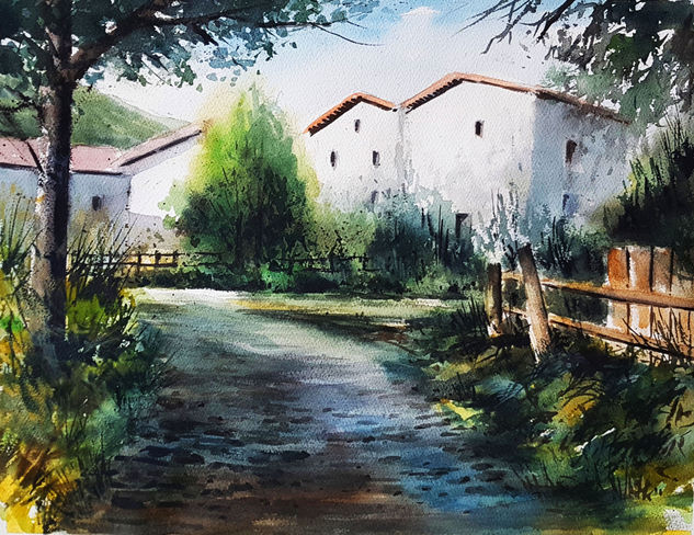 camino en sombra en maraña Watercolour Paper Landscaping