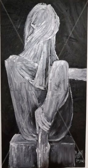 No mires Acrylic Panel Figure Painting