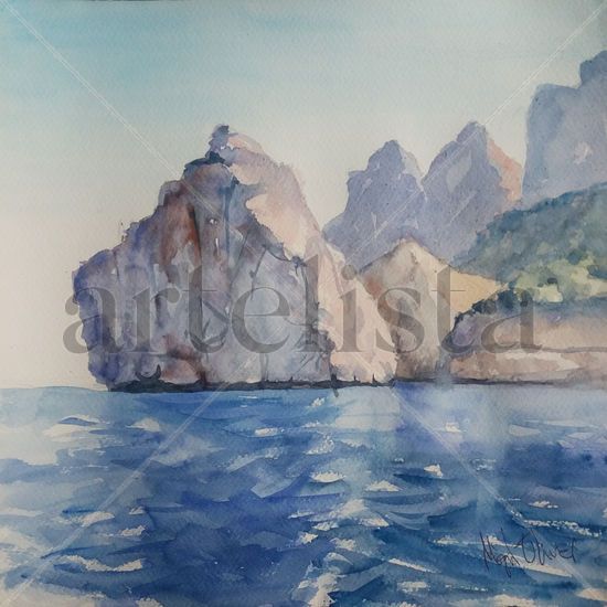 Mallorca 1 Cabo Formentor Watercolour Paper Marine Painting