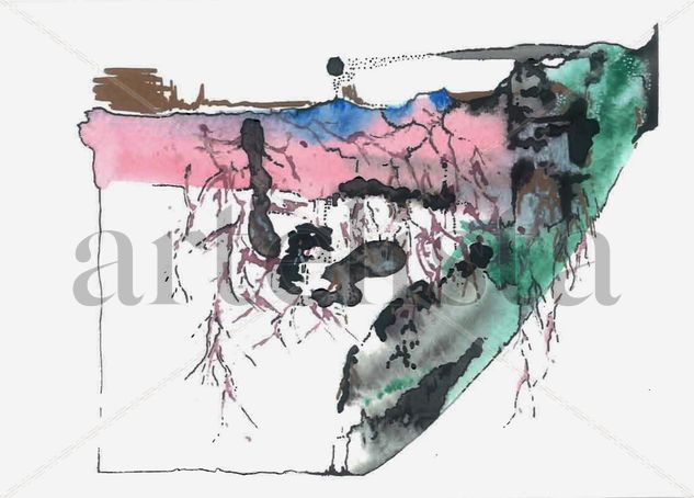 Paisaje invertido Mixed media Paper Landscaping