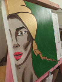 Oil/ acrilic woman...