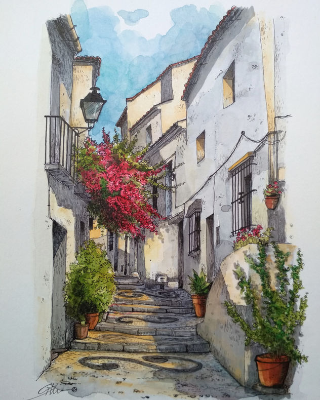 Calle típica de Frigiliana - Málaga