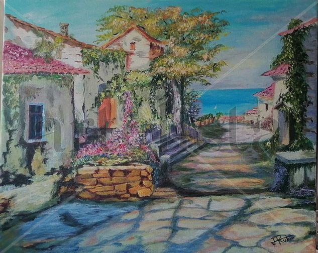 Camino al Mar Acrylic Canvas Landscaping