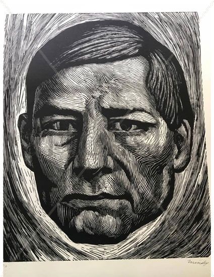 Benito Juárez Linocut