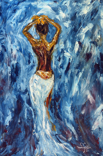 Figura colorista 1 Oil Canvas Nude Paintings