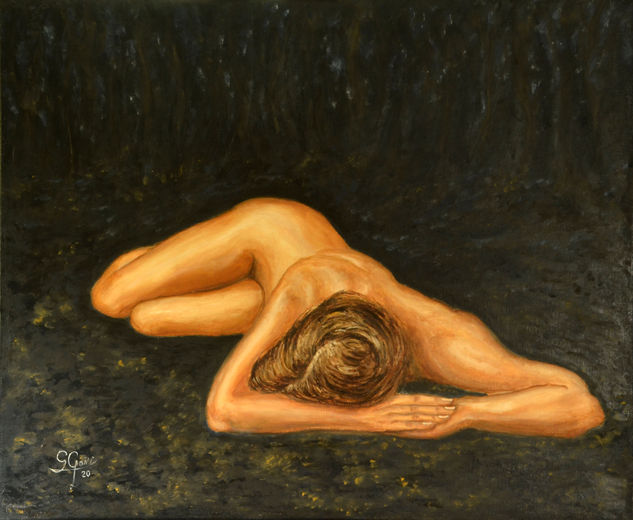 Bajo la proteccion de la noche Oil Canvas Nude Paintings