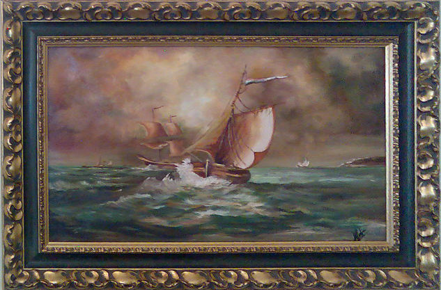 tormenta Oil Canvas Marine Painting