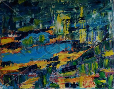 Abstracto en azul